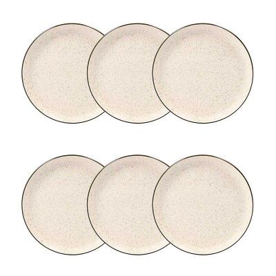 Jogo de 6 Pratos Sobremesa 20 cm Oxford Flat Duna