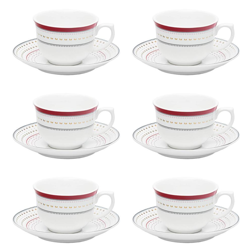 Jogo de 6 Xícaras de Chá 240ml c/ Pires Flamingo Lafayette - 2