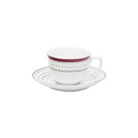 Jogo de 6 Xícaras de Chá 240ml c/ Pires Flamingo Lafayette - 1