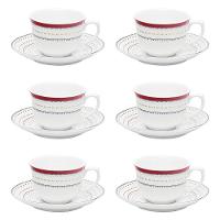 Jogo de 6 Xícaras de Chá 240ml c/ Pires Flamingo Lafayette - 2