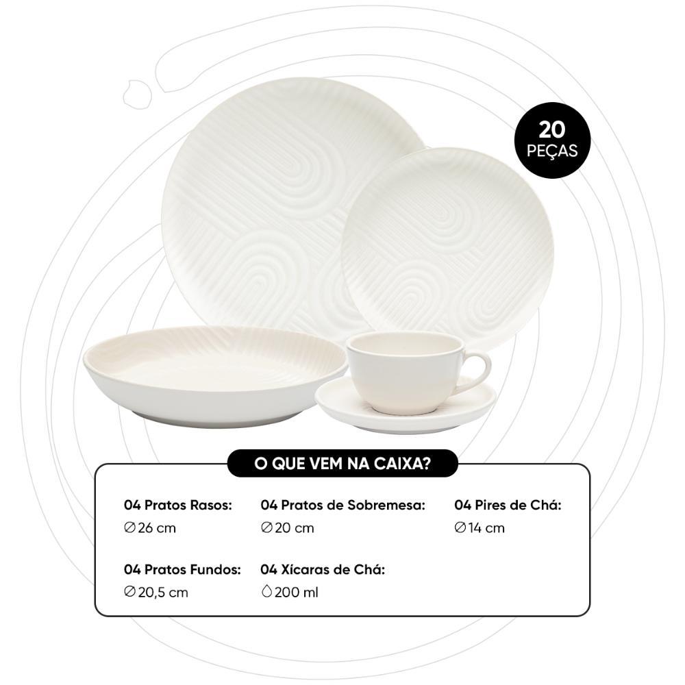 Aparelho de Jantar e Chá 20 Peças Oxford Flat Zen - 3