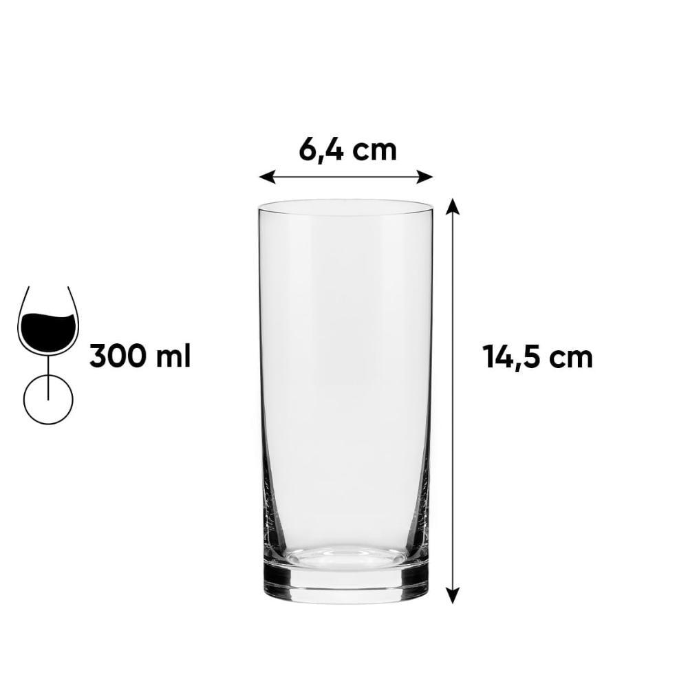 Jogo De 6 Copos Cristal 300 Ml Flat E 1 Jarra Easy Classic - 3
