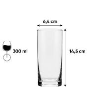 Jogo De 6 Copos Cristal 300 Ml Flat E 1 Jarra Easy Classic - 3