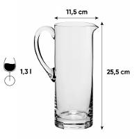 Jogo De 6 Copos Cristal 300 Ml Flat E 1 Jarra Easy Classic - 5