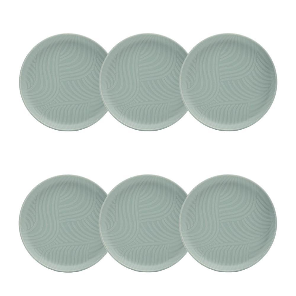 Jogo de 6 Pratos Sobremesa 20cm Oxford Flat Oásis - 1