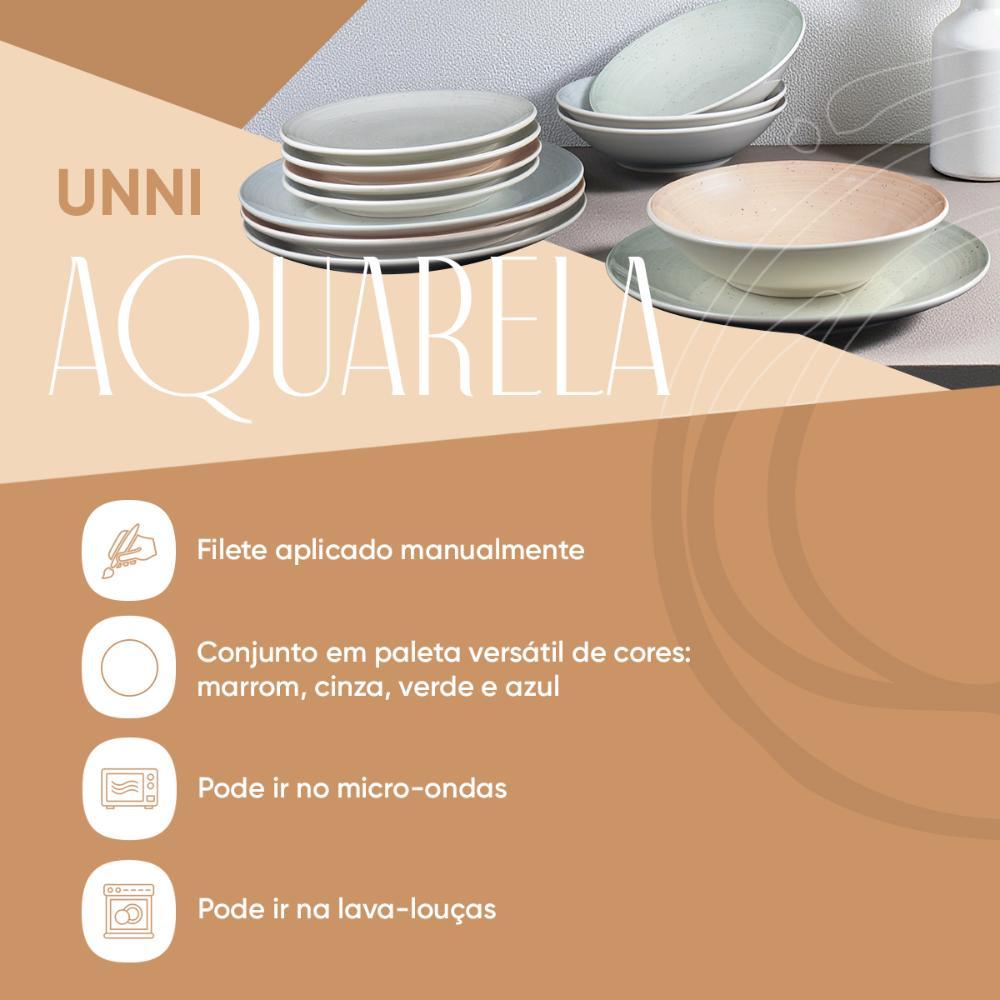 Aparelho de Jantar 12 peças Oxford Unni Aquarela - 2