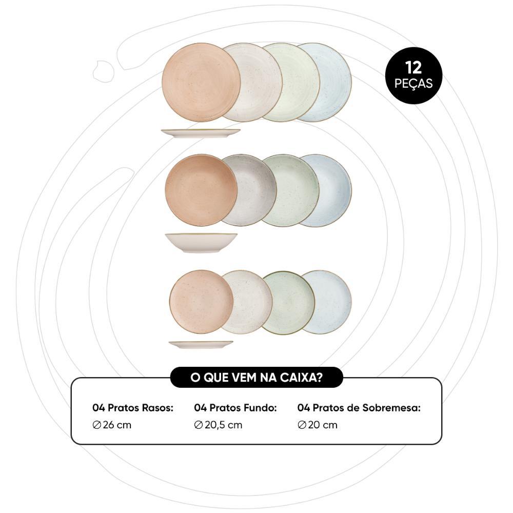 Aparelho de Jantar 12 peças Oxford Unni Aquarela - 3