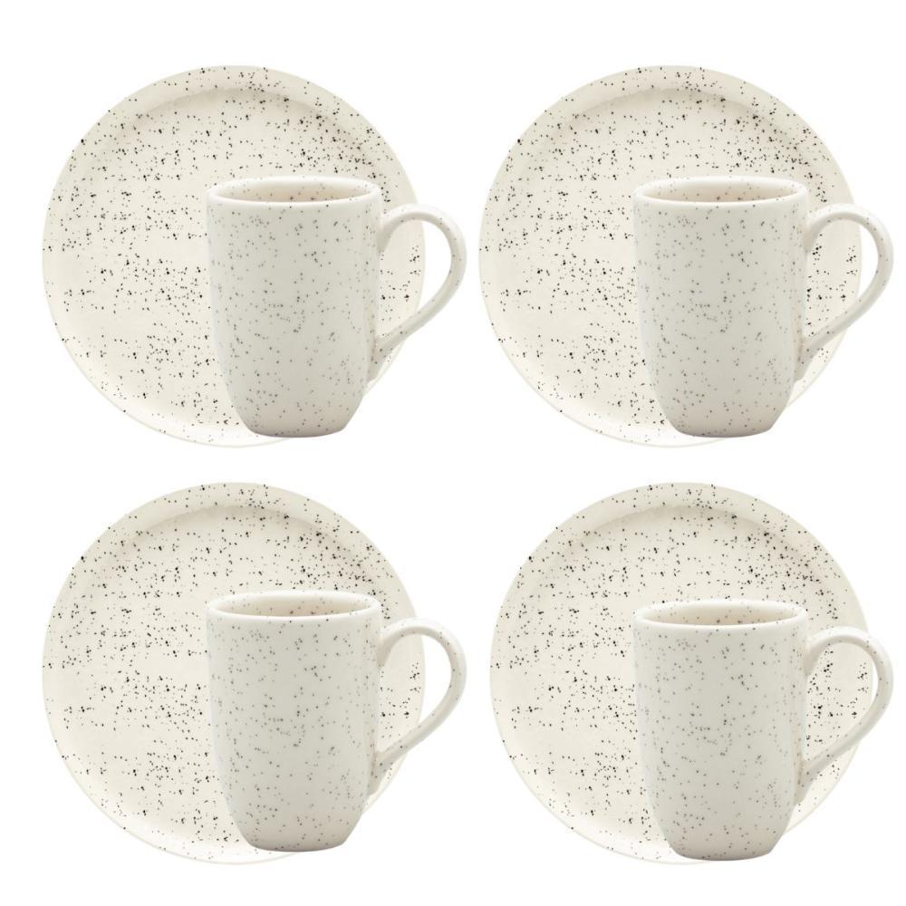 Jogo Lanche De 8 Peças Oxford Flat Chuvisco - 1