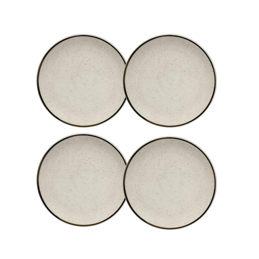 Jogo De 4 Pratos Sobremesa 20 Cm Oxford Unni Brisa - 1