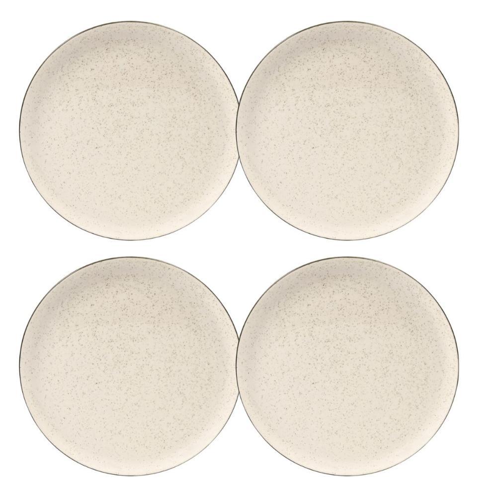 Jogo De 4 Pratos Rasos 26 Cm Oxford Flat Duna - 1