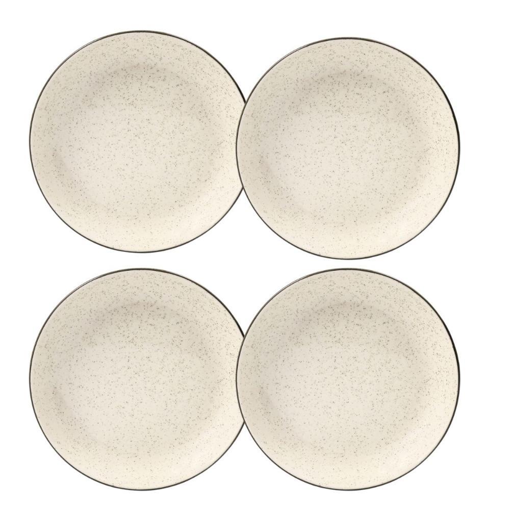 Jogo De 4 Pratos Fundos 20,5 Cm Oxford Flat Duna - 1