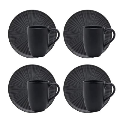 Jogo Lanche De 8 Peças Oxford Flat Ônix