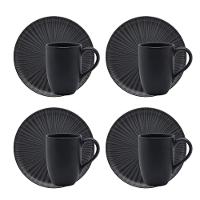 Jogo Lanche De 8 Peças Oxford Flat Ônix - 1