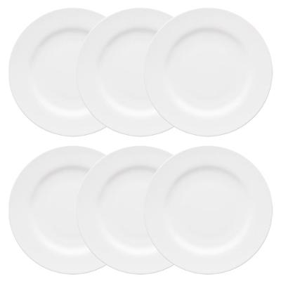 Jogo de 6 Pratos Rasos 28cm Oxford Flamingo White