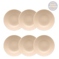 Jogo de 6 Pratos Fundos 20,5cm Oxford Unni Merengue - 1