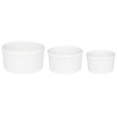 Jogo de 3 Tigelas Ramequin Oxford Branco
