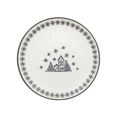 Prato de Sobremesa 20 cm Oxford Vilarejo de Natal