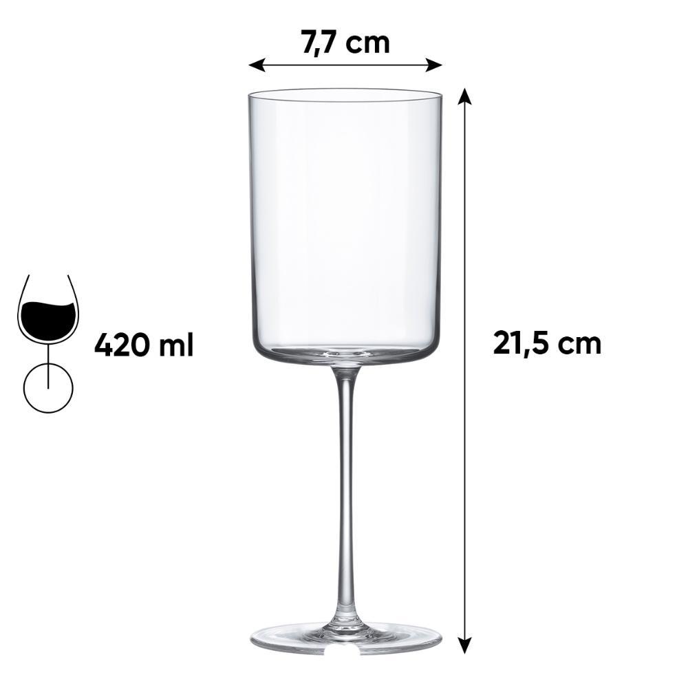 Jogo de 6 Taças de Cristal Para Água 420ML Minimal Classic - 7