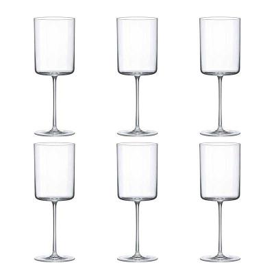 Jogo de 6 Taças de Cristal Para Água 420ML Minimal Classic