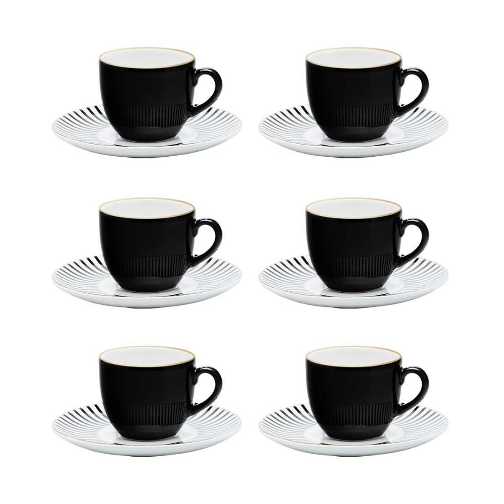 Jogo De 6 Xícaras Grandes 200 Ml Com Pires Coup Noir - 2