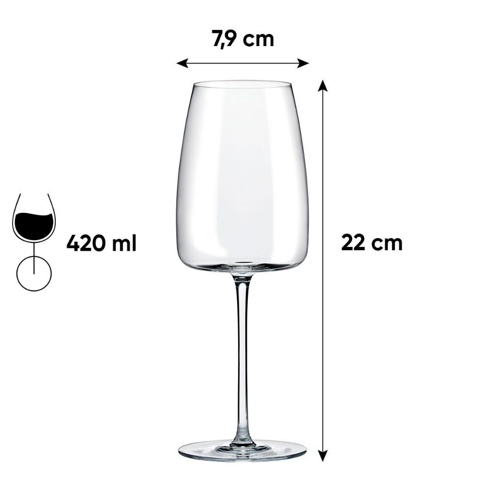 Jogo de 6 Taças de Cristal Para Água 420ML Petra Classic - 6