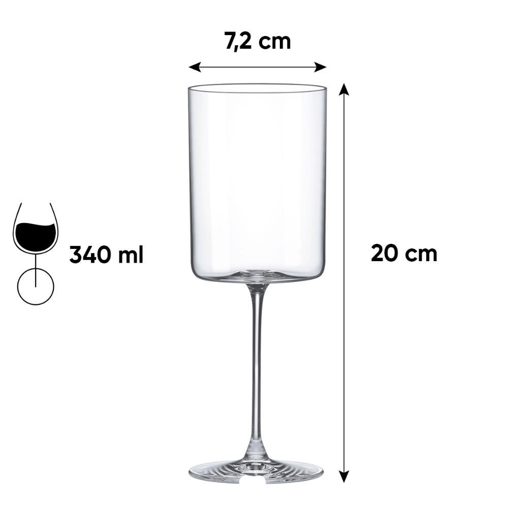 Jogo de 6 Taças de Cristal Para Vinho 340ML Minimal Classic - 6