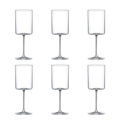 Jogo de 6 Taças de Cristal Para Vinho 340ML Minimal Classic