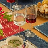 Jogo de 6 Taças de Cristal Para Vinho 340ML Minimal Classic