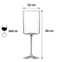 Jogo de 6 Taças de Cristal Para Vinho 340ML Minimal Classic - 6