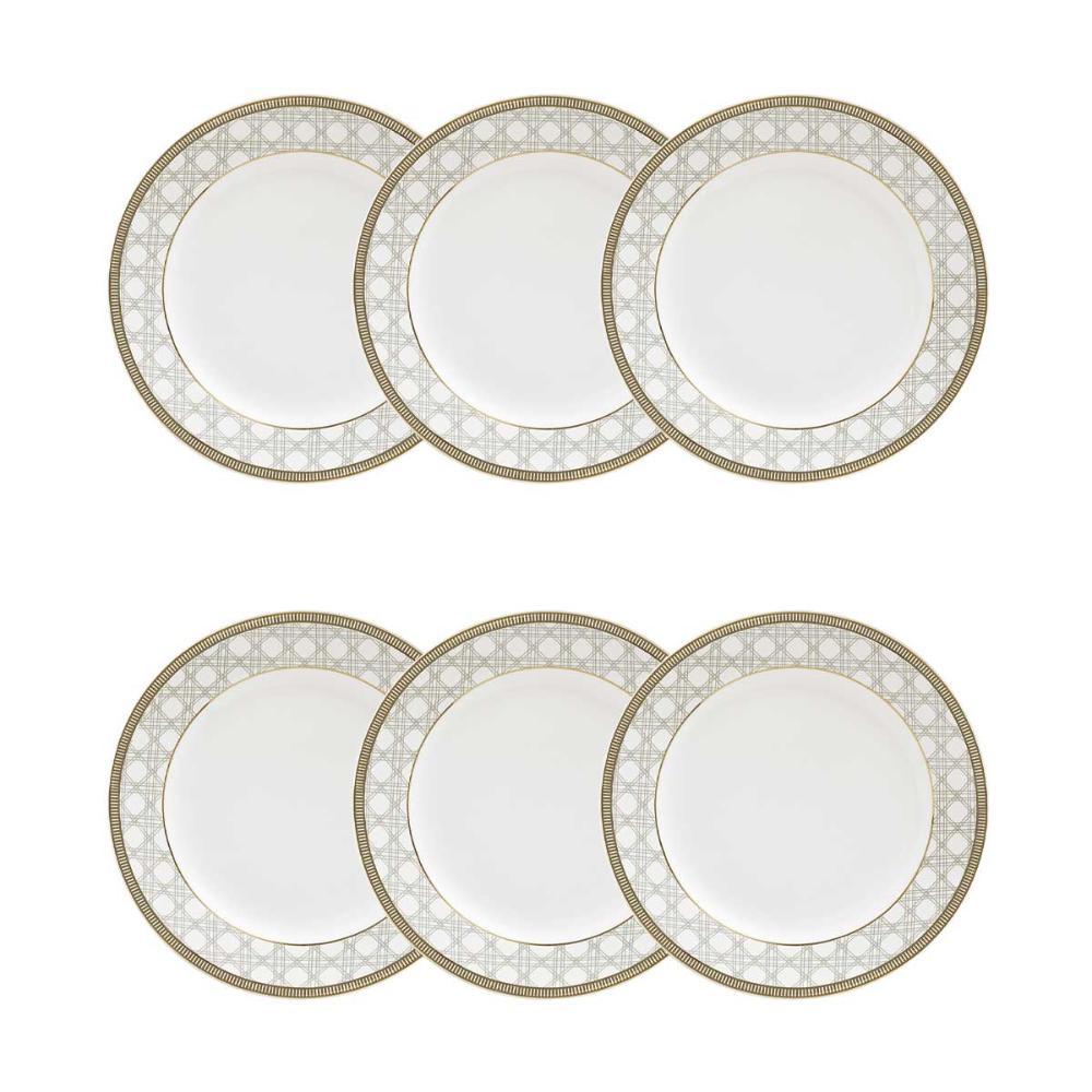 Jogo De 6 Pratos Sobremesa 22Cm Flamingo Palhinha Brasileira - 2