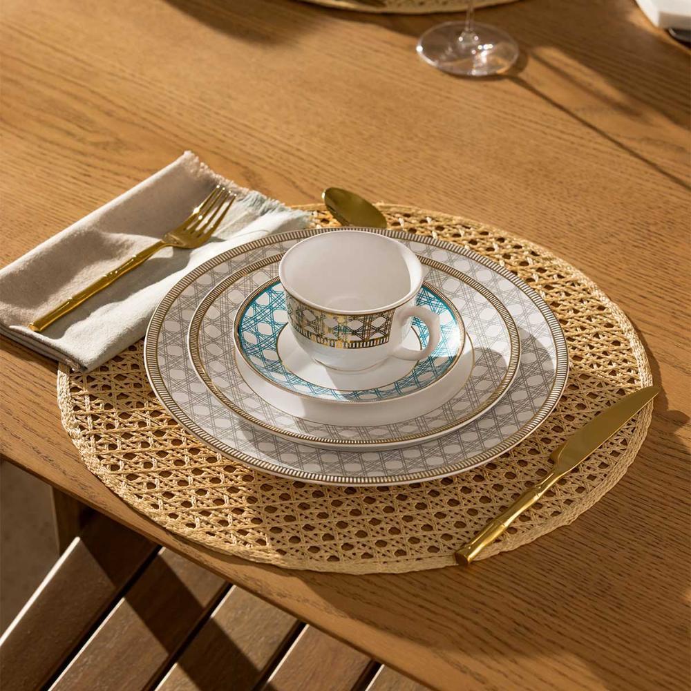 Jogo De 6 Pratos Sobremesa 22Cm Flamingo Palhinha Brasileira - 3