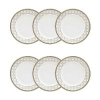 Jogo De 6 Pratos Sobremesa 22Cm Flamingo Palhinha Brasileira - 2