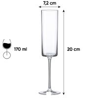 Jogo de 6 Taças de Cristal Espumante 170Ml Minimal Classic - 6