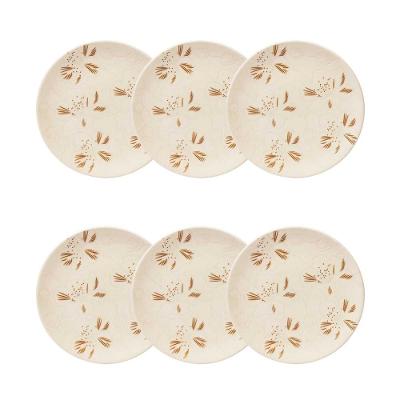 Jogo de 6 Pratos Sobremesa 20 cm Oxford Unni Orquídea