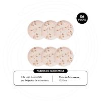 Jogo de 6 Pratos Sobremesa 20 cm Oxford Unni Orquídea - 2