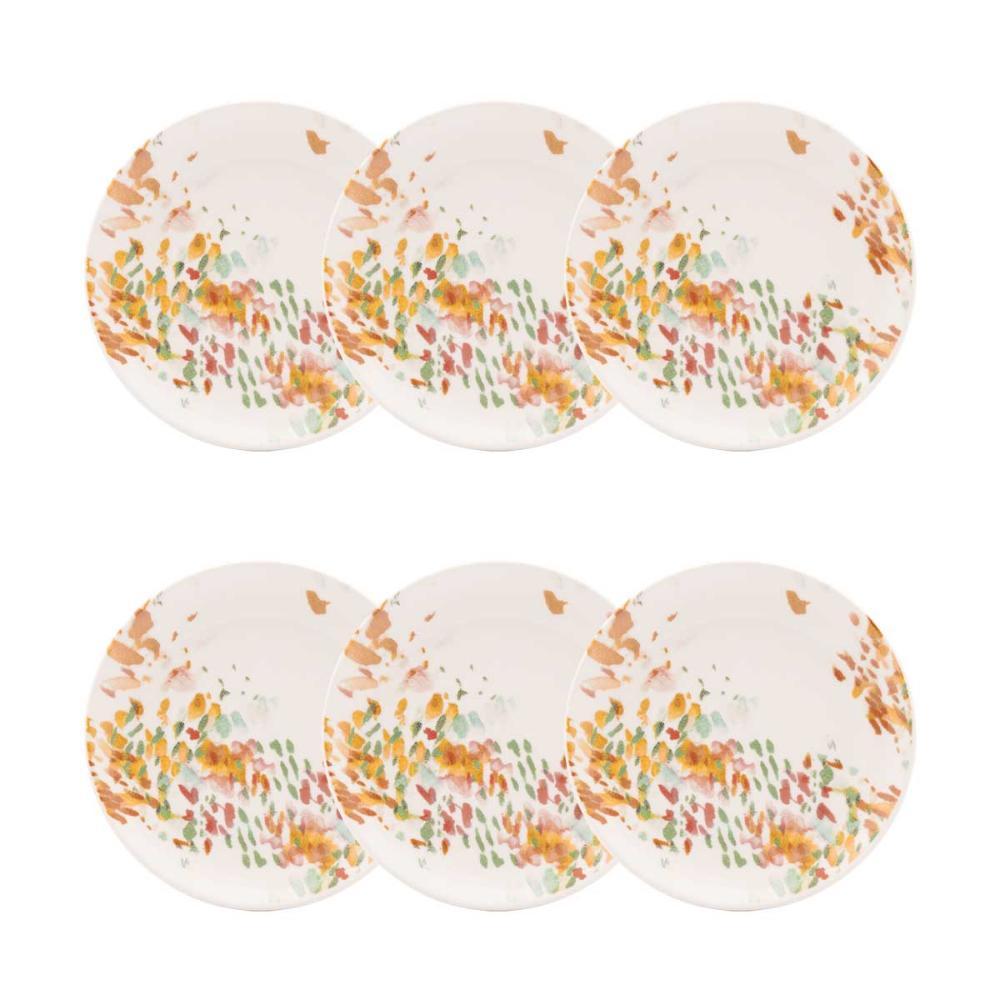 Jogo De 6 Pratos Sobremesa 20 Cm Oxford Unni Monet - 2