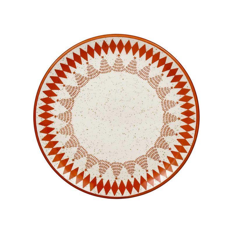 Jogo de 6 Pratos Sobremesa 20 cm Oxford Malabarismo Natalino - 1