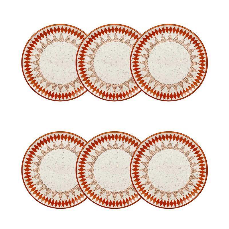 Jogo de 6 Pratos Sobremesa 20 cm Oxford Malabarismo Natalino - 2