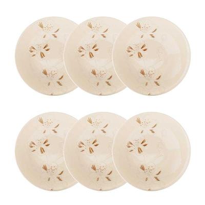 Jogo de 6 Pratos Fundos 20,5 cm Oxford Unni Orquídea