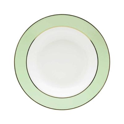 Jogo De 6 Pratos Fundos 23,5 Cm Flamingo Classic Verde