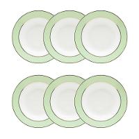 Jogo De 6 Pratos Fundos 23,5 Cm Flamingo Classic Verde - 2