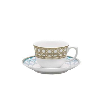 Xícara Grande 240 Ml Com Pires Flamingo Palhinha Brasileira