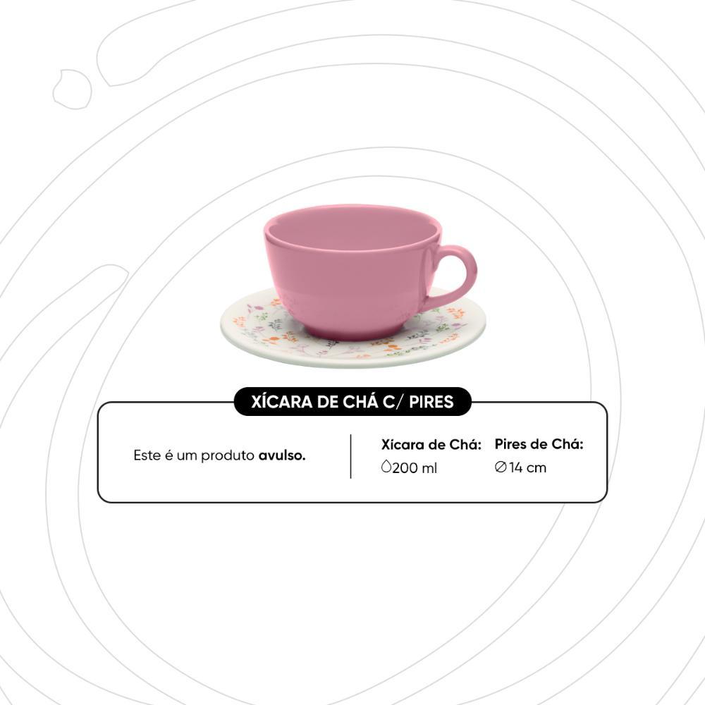 Xícara Grande 200 Ml Com Pires Unni Oxford Jardim Secreto - 3