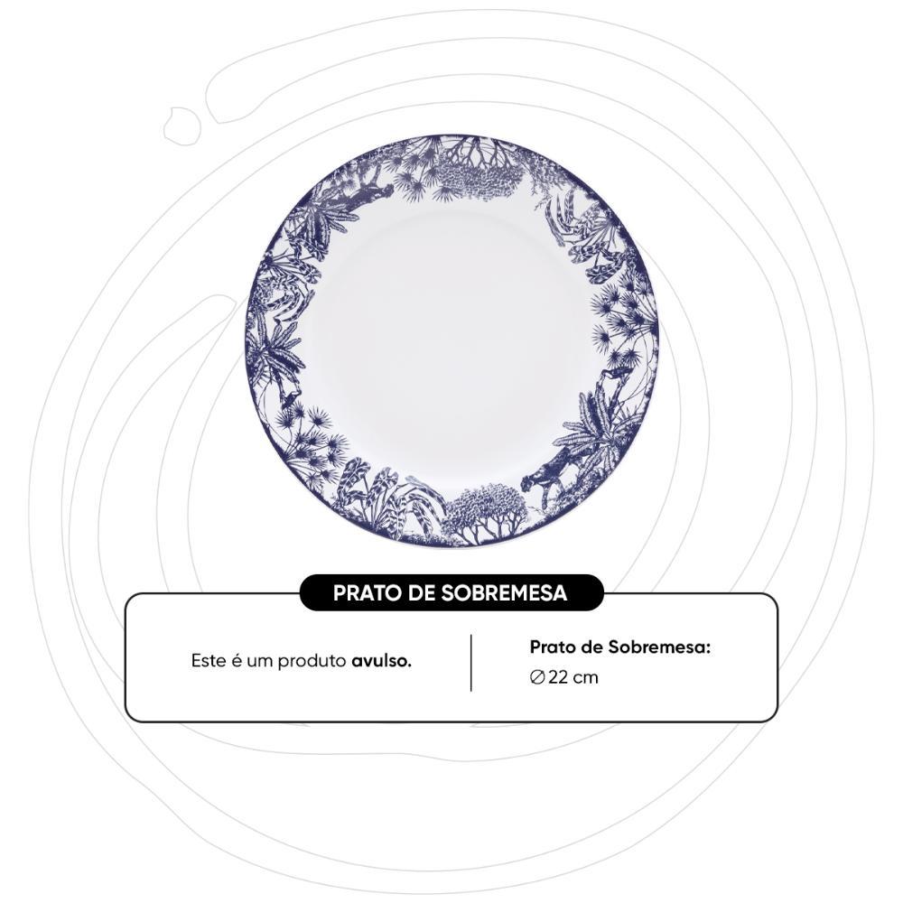 Prato Sobremesa 22 Cm Oxford Flamingo Toile De Jouy - 2