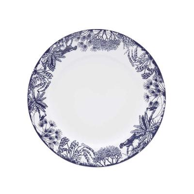 Prato Sobremesa 22 Cm Oxford Flamingo Toile De Jouy