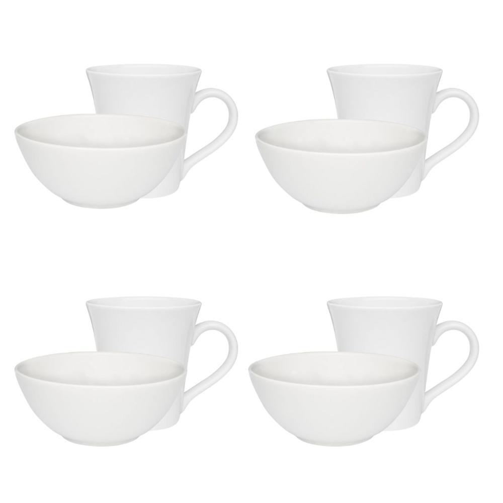 Jogo Lanche De 8 Peças Oxford White - 1