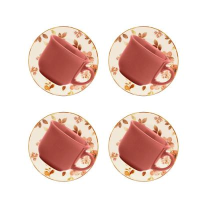 Jogo De 4 Xícaras Grandes 200Ml Com Pires Donna Chá Das 5