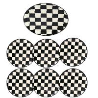 Jogo De 1 Travessa E 6 Pratos Rasos Oxford Unni Damas - 1