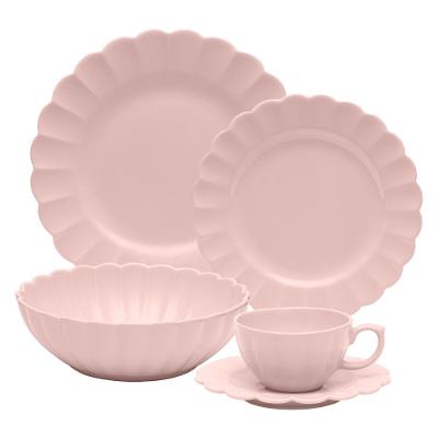 Aparelho de Jantar e Chá 30 Peças Oxford Flora Dália