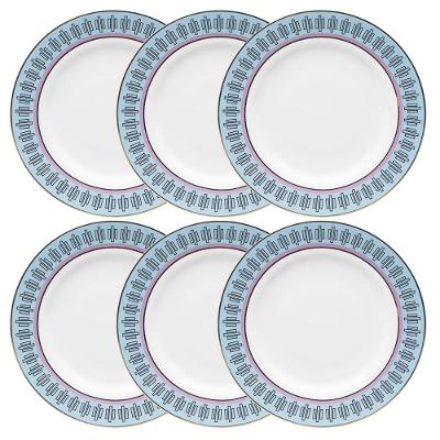 Jogo de 6 Pratos Rasos 28cm Oxford Flamingo Cosmopolitan